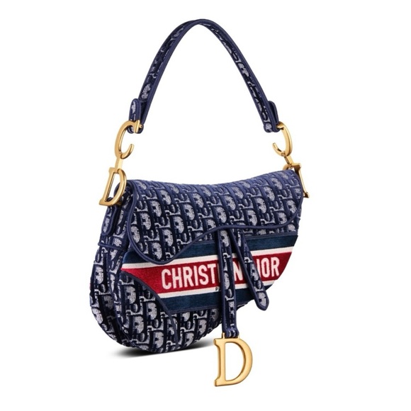 BRAND NEW DIOR Oblique Embroidered Saddle Bag - Picture 9 of 11